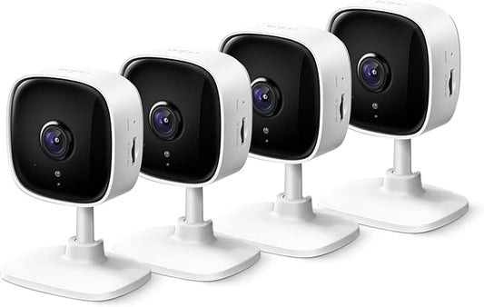 Tapo TP-Link 2K Security Camera for Baby Monitor, Dog Camera w/Motion Detection, 2-Way Audio Siren, Night Vision, Cloud&SD Card Storage(Up to 256GB) Works w/Alexa & Google Home, 4-Pack C110P4