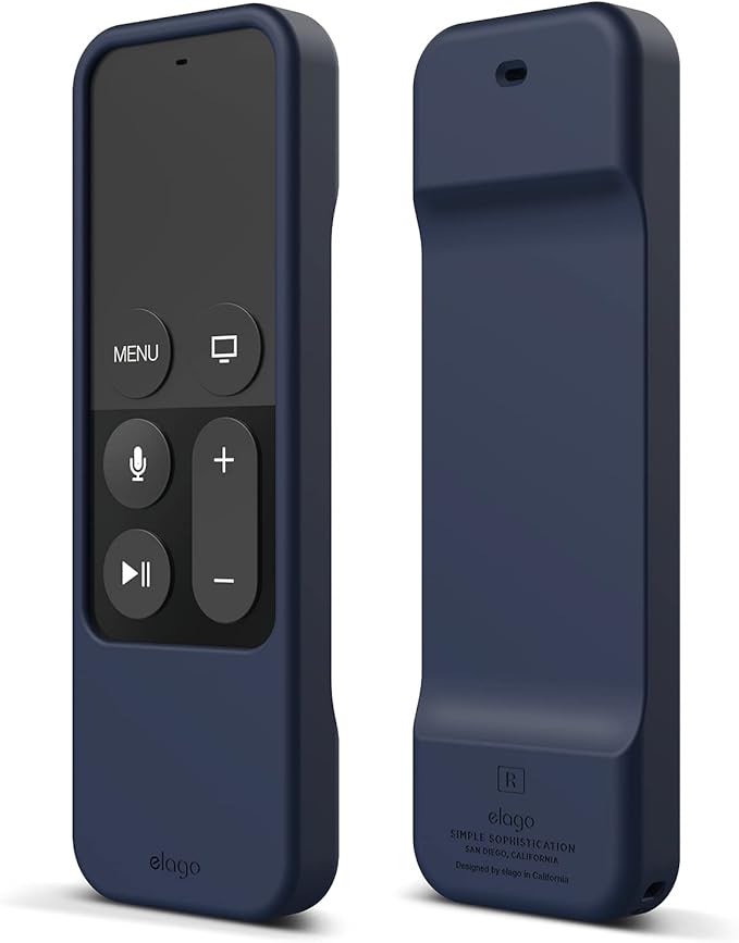 elago R1 Intelli Case [Jean Indigo]-[Magnet Technology][Anti-Slip][Lanyard Included][Heavy Shock Absorption] Compatible with Apple TV Siri Remote 1st Generation