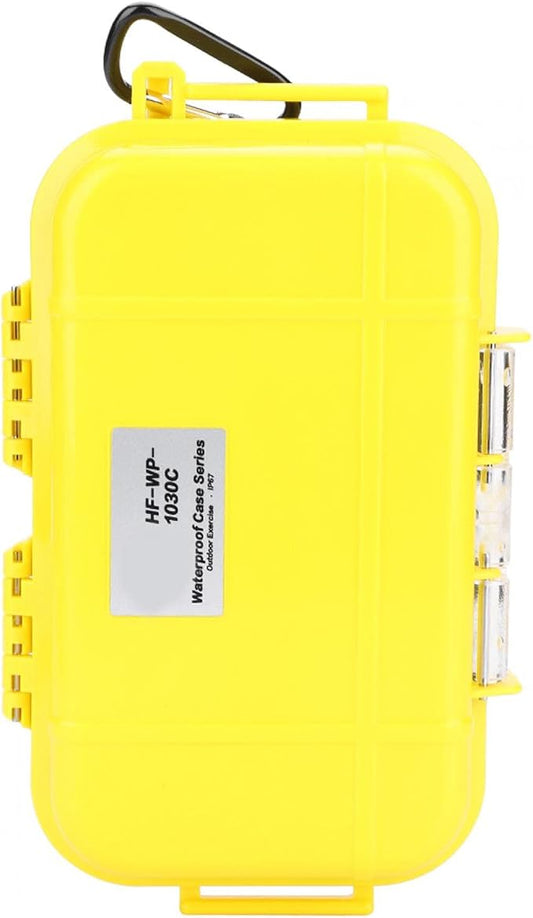 Small Waterproof Storage Case, Dry Box Protective Case Shockproof Survival Storage Container 6.29 * 3.54 * 1.57in Floating Hard Shell Wet Dry Box Airtight for Fishing Outdoor Gear