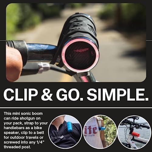 Outdoor Tech Buckshot 2.0 Bluetooth Speaker, Black - Portable Wireless Speaker, Rugged Waterproof IPX6 - Perfect for Biking, Boats, Camping, Hiking, Pool, Beach, Golf Cart