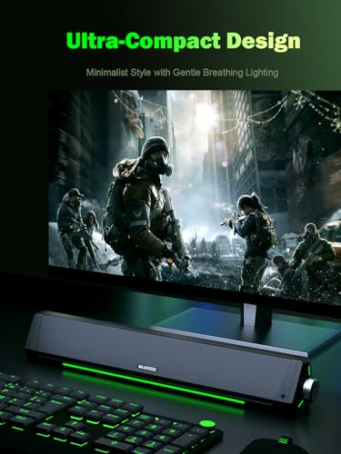 Bluedee Computer Speakers for Desktop PC, Bluetooth AUX Computer Sound Bar