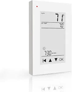 HEATIT ET-72 Digital Programmable Thermostat with Large LCD Display for Floor Heating Systems