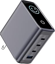 ACEFAST 140W GaN LED Display Screen Wall Charger for iPhone 17 16 Series/for Samsung,Triple USB C Fast Charging Travel Charger for MacBook/Laptop/Tablet,Fold Plug Compact for Home/Office/Travel - Image 1