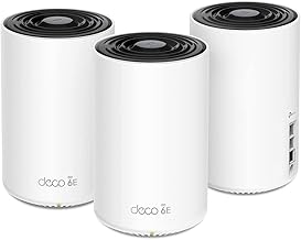 TP-Link Deco AXE5400 Tri-Band WiFi 6E Mesh System(Deco XE75 Pro) - 2.5G WAN/LAN Port, Covers up to 7200 Sq.Ft, Replaces WiFi Router and Extender, AI-Driven Mesh, New 6GHz Band, 3-Pack (Renewed)