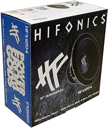 Hifonics 2 Pack Subwoofers, 12" 1600W Car Audio DVC Speakers Bundled with QPower Ported Enclosure Box
