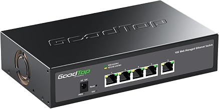5-Port 10G Managed Switch, Powered by Noctua Silent Fan, Metal Housing - Image 1