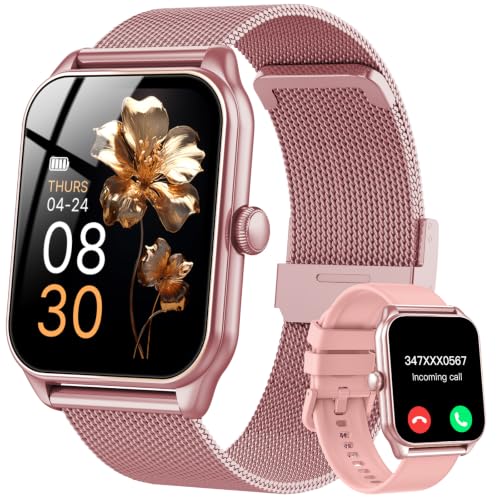 Smart Watches for Women, 1.83" HD Fitness Tracker (Answer/Make Calls), IP68 Waterproof, 120+ Sport Modes with Heart Rate and Sleep Monitor, Fitness Watch for iPhone/Android