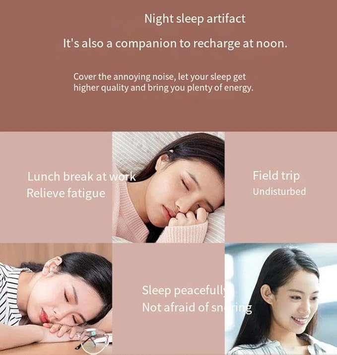 Invisible Wireless Bluetooth Sleep Earbuds for Side Sleepers,Smallest Invisible Sleep Headphones,Comfortable Noise Blocking Wireless Headphones for Small Ears Sleeping,Working,Hiking, White