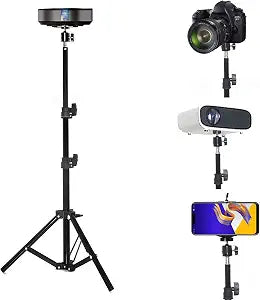 Projector Floor Stand, Portable Tripod Mount - Folding Stand for Projector, Camera, Webcam (18" to 40") - Supports Up to 3lbs (1.5kgs)