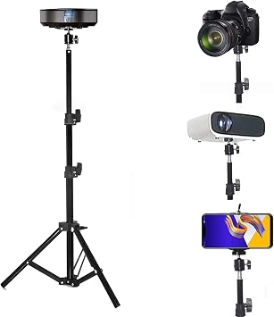 Projector Floor Stand, Portable Tripod Mount - Folding Stand for Projector, Camera, Webcam (18" to 40") - Supports Up to 3lbs (1.5kgs)