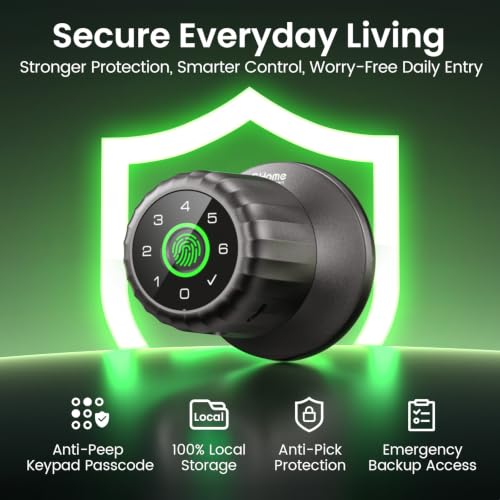 GHome Smart Fingerprint Door Lock, 4-in-1 Smart Lock - Image 7