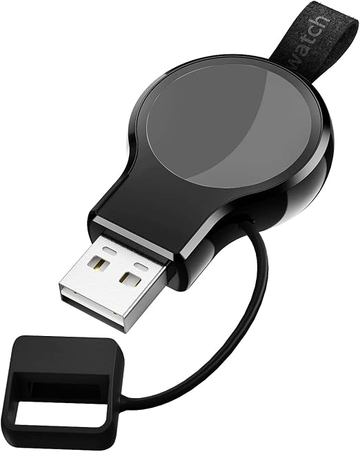 LVFAN Charger for Apple Watch, Portable iWatch Charger USB Wireless Charger Fast Charging Magnetic Cordless Car Travel Charger for Apple Watch Series 10 9 8 7 6 5 4 3 2 1 SE Ultra 2 Ultra (Black)
