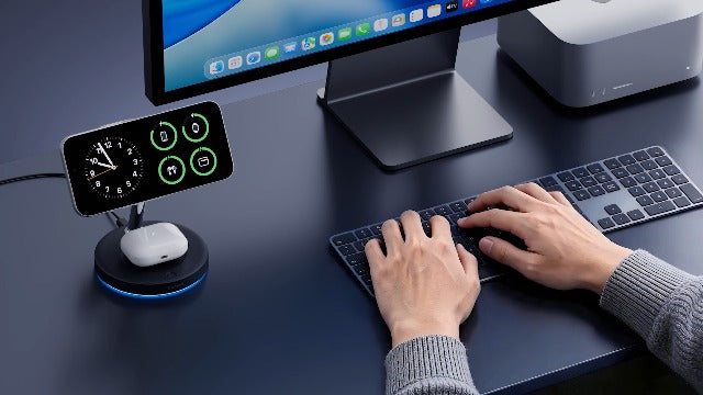 3 in 1 Mag-Safe Wireless Charger Stand for iPhone Apple Watch AirPods