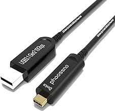 phoossno UL CMP Plenum Rated USB A to C Fiber Optical 3.1 Cable 10Gbps 50FT Compatible with Microsoft Azure Logitech Camera Aver&Vaddio&Barco ClickShare Touch Screen Kinect Intel RealSense - Image 1