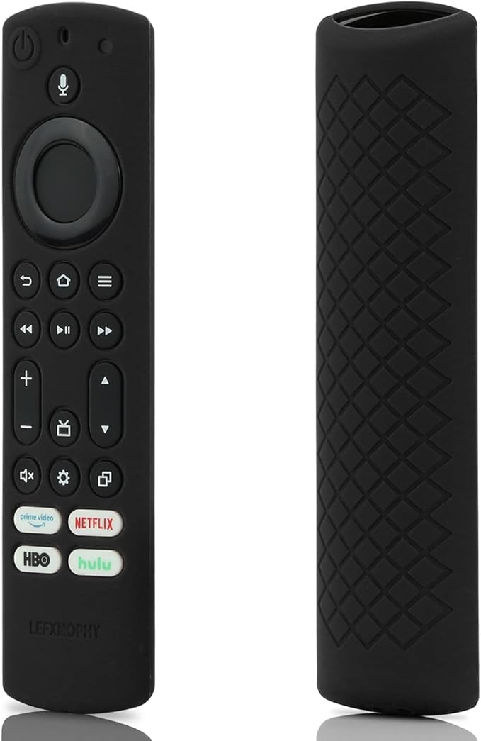 LEFXMOPHY Case Replacement for Insignia 2021 / Toshiba 2021 / Hisense 50-inch ULED U6 2022 Remote Case Black Silicone Protective Full Coverage Accessories with Lanyard