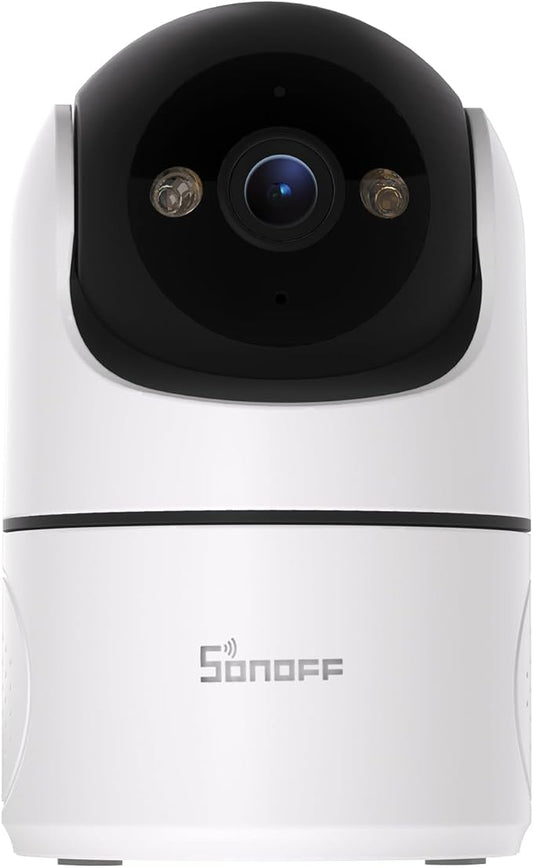 SONOFF Indoor Security Camera 1080P, CAM-PT2 Pan Tilt WiFi Camera with 360° View, Motion Tracking, Color Night Vision, 2-Way Audio, Privacy Mode, Compatible with Alexa & Google Home