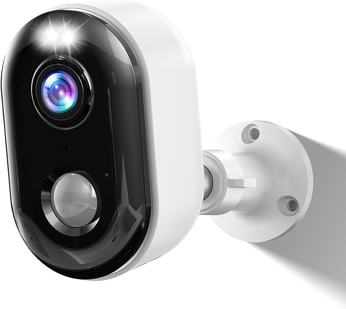 Security Cameras Wireless Outdoor, Battery Powered 2K Color Night Vision, WiFi Cameras for Home Security, AI Motion Detection,Spotlight Siren Alarm,IP66 Waterproof,2-Way Talk,SD/Cloud Storage