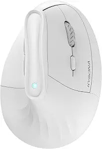 KYSONA Ergonomic Mouse Wireless, Bluetooth Vertical Mouse, 5-Level Adjustable DPI, 2.4G Silent Switch Mice for Windows, MacOS, IPadOS, Laptop, PC, White