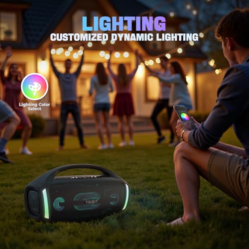 Tribit StormBox Blast 2 Bluetooth Speaker, 200W Loud Sound, 30H Playtime