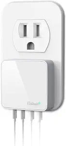 Nekmit USB C Charger, Thin Flat 52W 4-Port Fast Wall Charger with Two 20W Power Delivery and 2 Port for iPhone 14/14 Pro/14 Pro Max, Galaxy, Pixel, iPad Pro, AirPods More, Upgraded