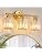 Modern 3 Light Crystal Vanity Light, Brushed Gold Vertical Bathroom Light Fixture Over Mirror for Dressing Table Sink, Compatible with Dimmable Bulbs (Bulbs Not Included)