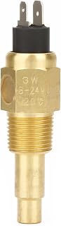 Brass Water Temperature Sensor 6-24V 3W 3/8 NPT Engine Coolant Temp Monitor for Automotive Marine Industrial Applications