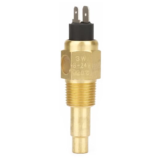 Brass Water Temperature Sensor 6-24V 3W 3/8 NPT Engine Coolant Temp Monitor for Automotive Marine Industrial Applications