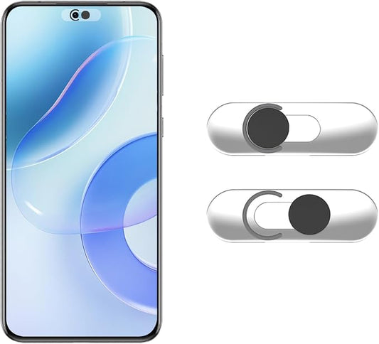 Front Camera Cover Compatible for Smartphones,Webcam Cover Compatible for Pixel/Galaxy/iPad,Protect Privacy and Security,Camera Slide Protection,2 Pack-Black