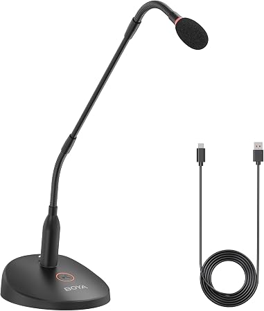 BOYA BY-GM18CU Gooseneck Condenser Microphone with Base for Online Meetings