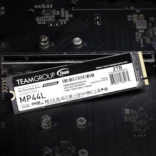 TEAMGROUP MP44L 500GB SLC Cache NVMe 1.4 PCIe Gen 4x4 M.2 2280 Laptop&Desktop SSD (R/W Speed up to 5000/2500MB/s) TM8FPK500G0C101