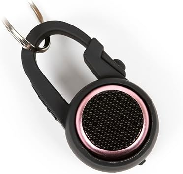 Fashionit U Micro Speaker Holder, Clip-On Carabiner Case, Black