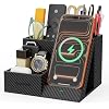 Wireless Charger with Desk Organizer, Multifunctional Desk Pen Holder