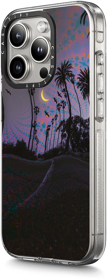CASETiFY Clear iPhone 15 Pro Case [Not Yellowing / 6.6 ft. 3X Military Grade Drop Protection/Compatible with Magsafe] - Palm Vibes - Clear