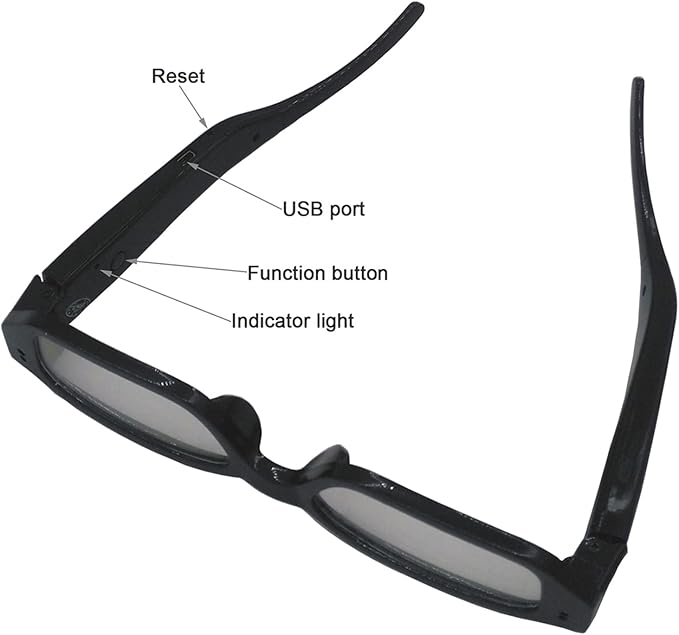 1080P HD Smart Glasses with Camera for Men, Hands-Free Video Recording Glasses, First Person View Camera Glasses for Cycling Travel Vlog