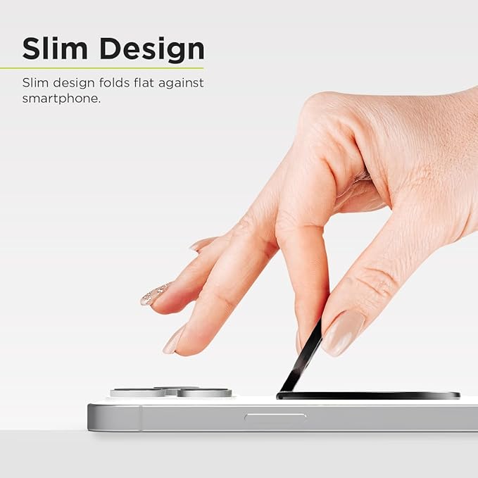 PureGear Magnetic Phone Grip Ring Stand, Magnetic Phone Ring Holder for MagSafe iPhone Air, 17, 17Pro, 17ProMax, 16, 16Pro, 16Plus, 16ProMax, 15,14,13,12 Adjustable Kickstand (Brushed Black Glitter)