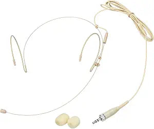 MECCANIXITY Ear Hook Headset Microphone,3.5mm Female Screw Plug, Beige