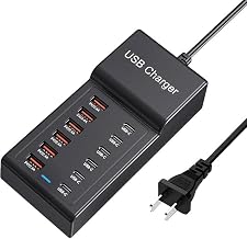 Multi USB Charger USB C Charging Station Block 50W 12 Ports Multiple USB C Hub USB Charging Strip for iPhone 13/14/15/16/Smartphone/Tablet - Image 1