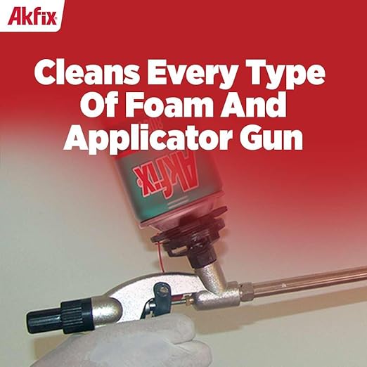 Akfix 800C Insulation Spray Foam Gun Cleaner - Great Sealant Remover, Dissolves Spray Polyurethane Foam | 1 Pack, 16.9 oz. | Foam Gun NOT Included
