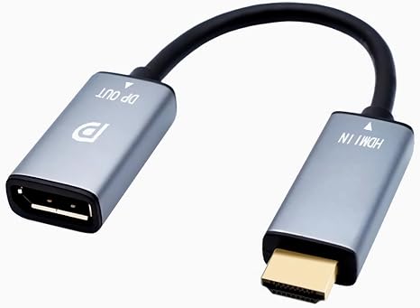 HDMI to DisplayPort Adapter 4K@60Hz High Speed HDMI Male to DP Female Converter Cable Compatible for PC Graphics Card Laptop Mini NS PS5/4 Xbox One/360
