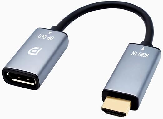 HDMI to DisplayPort Adapter 4K@60Hz High Speed HDMI Male to DP Female Converter Cable Compatible for PC Graphics Card Laptop Mini NS PS5/4 Xbox One/360
