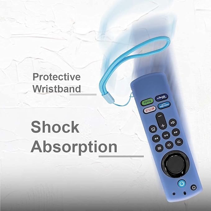 Remote Cover Protective Case Compatible with Firestick 3rd Gen Fire TV Stick 2021 4K Alexa Voice Remote Control Non Slip Silicone Shock Resistant Sleeve with Lanyard 1 Pack Teal