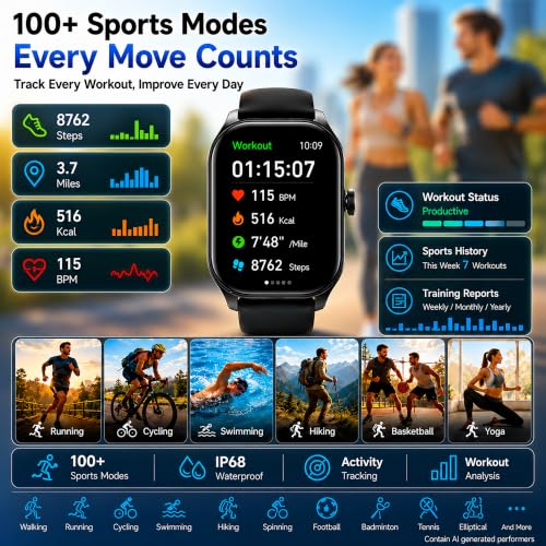 Smart Watch for Men Women Built-in GPS with AI (Answ | Smartwatches - Image 7