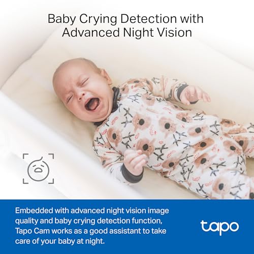 Tapo 1080P Indoor Security Camera, Baby Monitor, Dog Camera, C100(4-Pack)