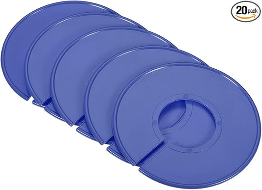 PATIKIL Clothes Dividers 20 Pack Blank Clothing Rack Size Sorting Reusable Wardrobe Round Hanger Separator, Blue