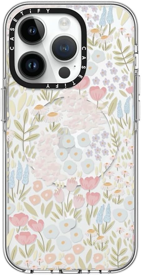 CASETiFY Clear iPhone 14 Pro Case [Not Yellowing / 6.6 ft. 3X Military Grade Drop Protection/Compatible with Magsafe] - Eleanor - Clear