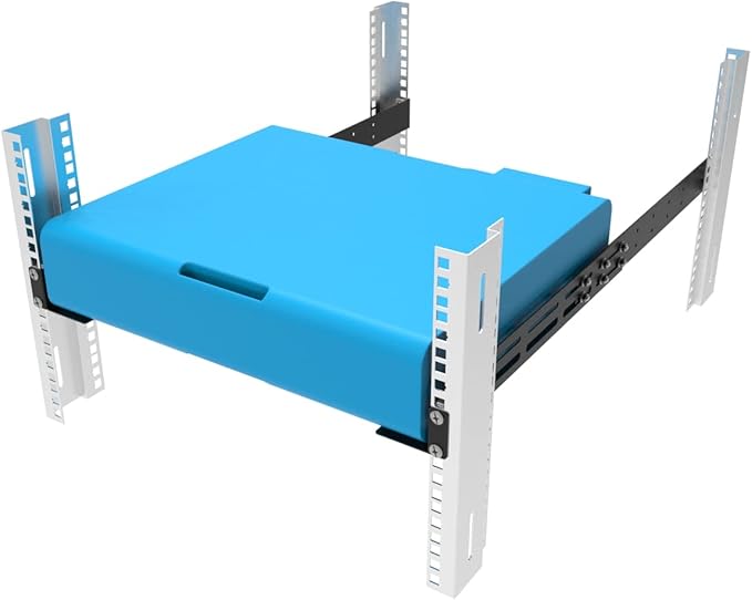 1U Universal Rack Mount Rails- 4-Post Server Rack Shelf Rail 16-29 inches Adjustable Depth for APC HP IBM DELL Compaq