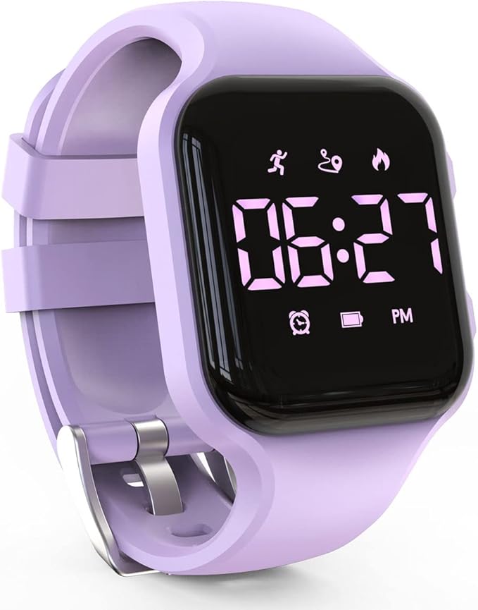 LED Kids Multifunction Steps Counting Watch, Digital Watch, Non-Bluetooth Pedometer Watch, Stopwatch, Alarm Clock, Calories for Women Children Girls Boys