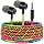 Colorful Wired in-Ear Earbuds Headphones - 3.5mm Braided No Tangle Earphones with Microphone for Laptop Tablets Android Smartphones Fabric Braided Gaming Headset for School (Rainbow)