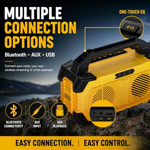 150W Waterproof Portable PA Speaker & Voice Amplifier with Wireless Mics