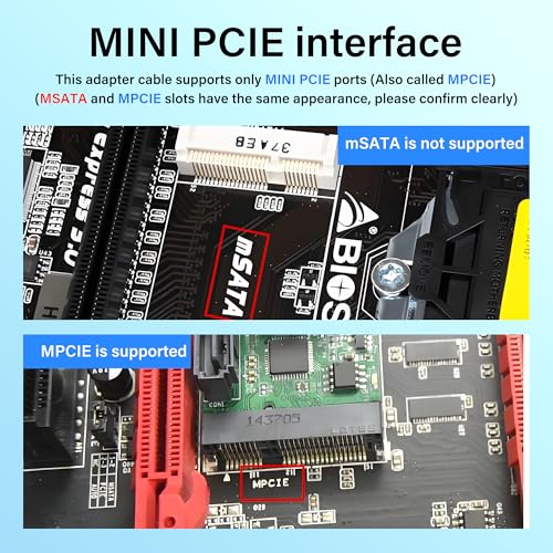 SinLoon Mini PCIE to NGFF M.2 M Key Extender Cable MPCIE Male to M2 Female NVME SSD Riser Cable